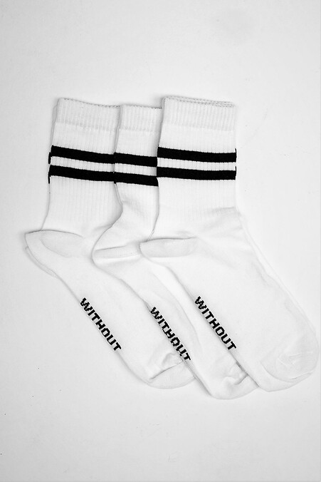 Набір із 3-х пар шкарпеток Logo. Гольфи, шкарпетки. Колір: білий. #8055057
