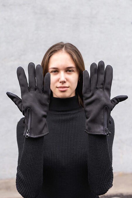 Сенсорные Рукавички Gloves Softshell. Перчатки. Цвет: черный. #8049141