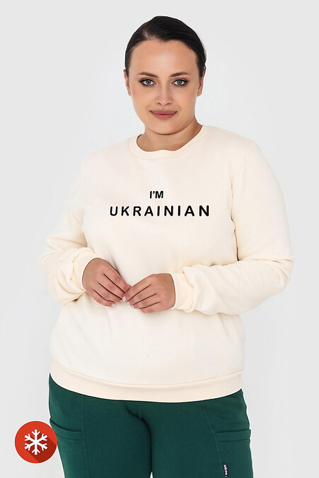 Теплий світшот TODEY Im_ukrainian. Спортивний одяг. Колір: білий. #9001259