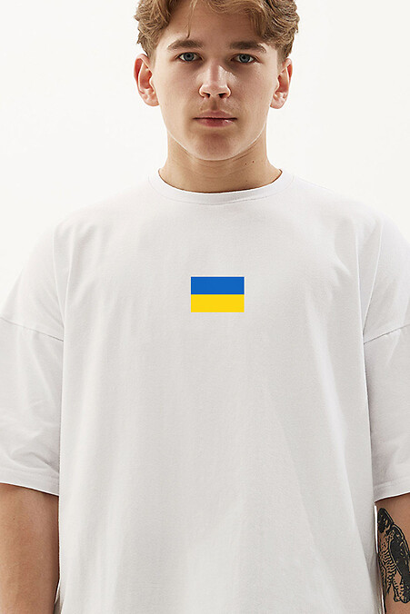 Оверсайз Футболка Прапор України GEN. Футболки, майки. Колір: білий. #8000331