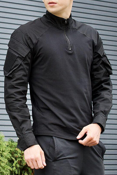 Рубашка тактическая Убакс черная. Кофты и свитера. Цвет: черный. #8039509