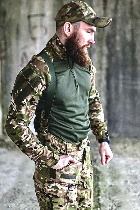 Военная тактическая рубашка UBACS. Свитшоты, толстовки. Цвет: зеленый. #8047990