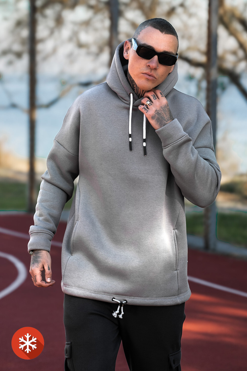 Men s warm hoodie with MASKULT print Gray Teamv 8034061 buy at the price of 1334 UAH. in Kyiv Dnipro Odessa Lviv online shop StreetWear