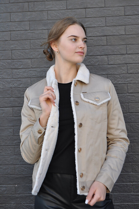 Denim jacket sale with wool womens