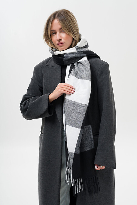 Жіночий Шарф У Клітинку Terner Black - #8056010