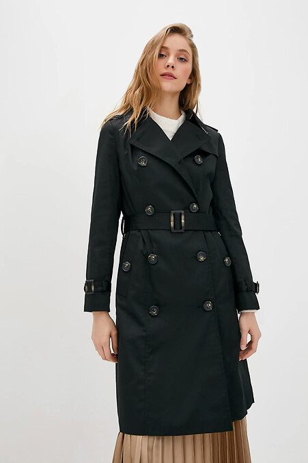 Women's coat. Outerwear. Color: black. #2023012