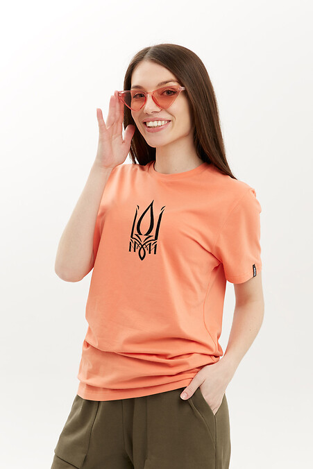 T-shirt LUXURY Gerb. T-shirts. Color: orange. #9001013