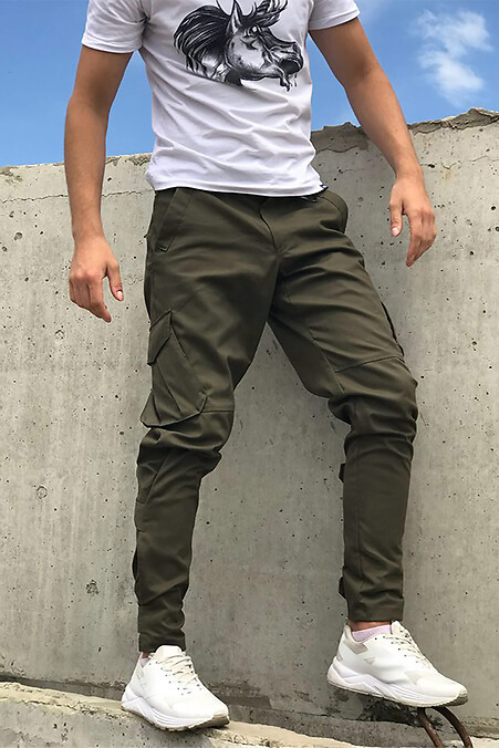 Street Warrior pants. Trousers, pants. Color: green. #8042015
