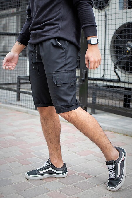 Cargo-Shorts ohne Ruhm. Kurze Hose. Farbe: das schwarze. #8048016