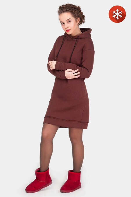 Tunic with fleece without elastic. Dresses. Color: brown. #8035021
