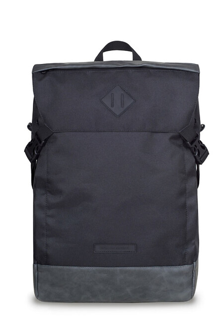 Plecak CAMPING-2 | czarny/szary ekoskóra 3/20. Plecaki. Kolor: czarny. #8011022
