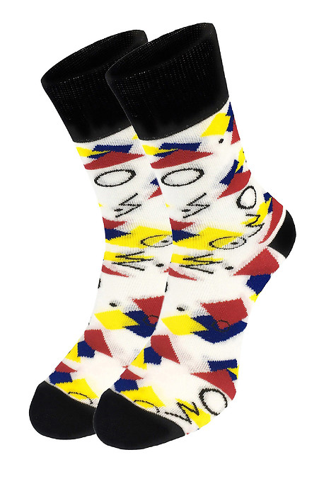 Stylish socks with Zila Picasso pattern. Golfs, socks. Color: white. #2040027