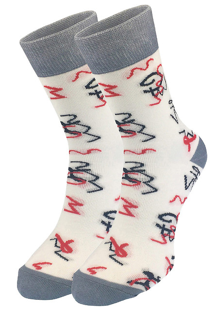 Оигинальные носки с узором Пикасо Zowi. Гольфы, носки. Цвет: серый. #2040028