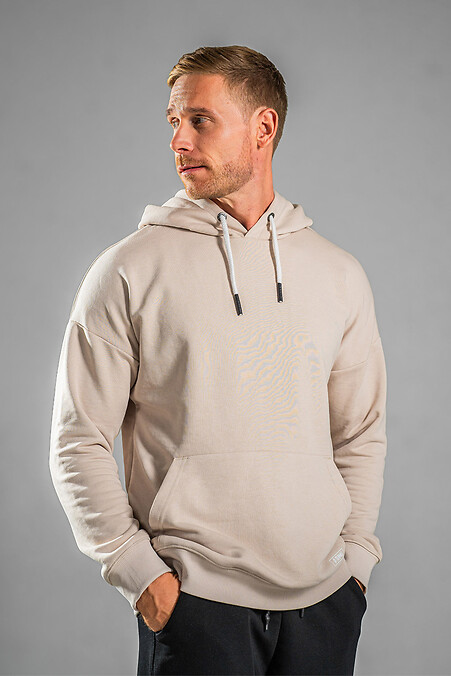 Męska wiosenna bluza z kapturem Univers Petlia 23 Sandy - #8034028