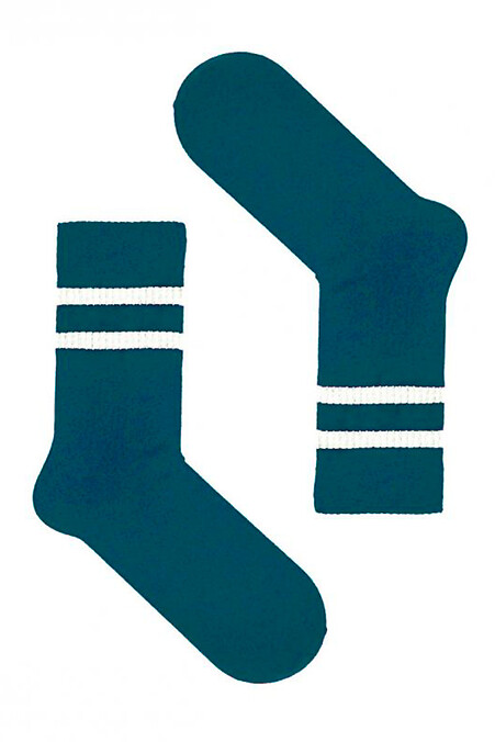 Шкарпетки Морська хвиля з беж смужками - #8041028