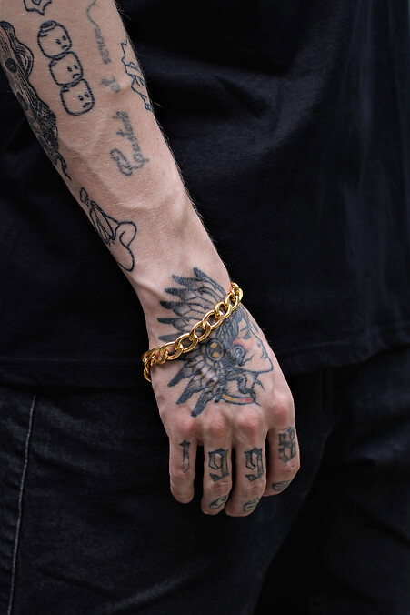 Chain bracelet. Men's jewelry. Color: yellow. #8049033