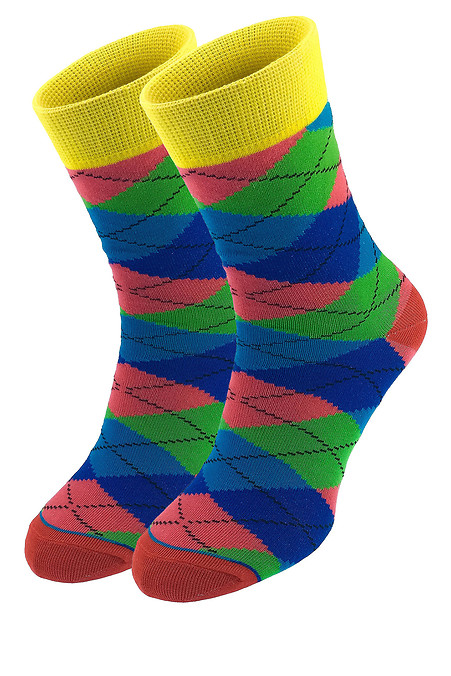 Кольорові шкарпетки з ромбами Perfi - #2040036