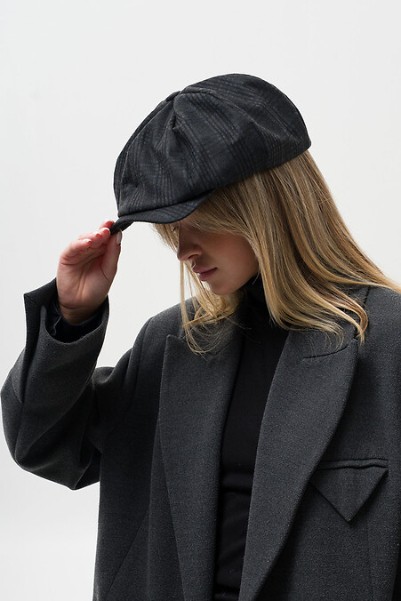 Жіноча Кепка Хуліганка У Клітинку Alfi Black - #8056036