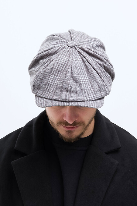 Чоловіча Кепка Хуліганка У Клітинку Alfi Gray - #8056037