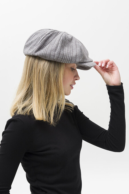 Жіноча Кепка Хуліганка У Клітинку Alfi Gray - #8056038