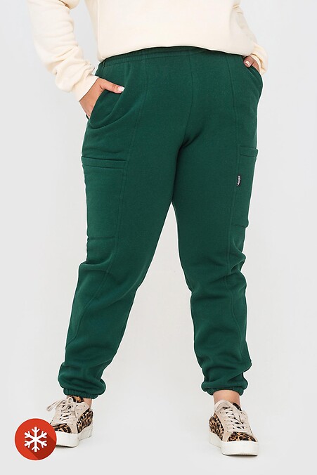 Ocieplane spodnie SHANNON. Spodnie. Kolor: zielony. #3041040