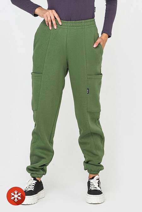 SHANNON insulated pants. Trousers, pants. Color: green. #3041041