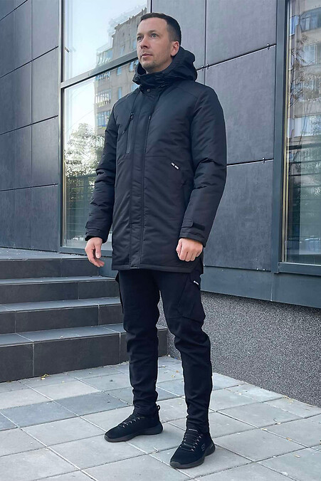 Men's winter parka Winter armor black - #8042041