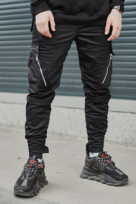 Cargo pants for men Angry Zipp. Trousers, pants. Color: black. #8043044