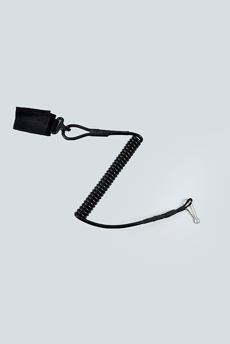 TRENCHIK Safety cord with carabiner №1. tactical gear. Color: black. #8046045