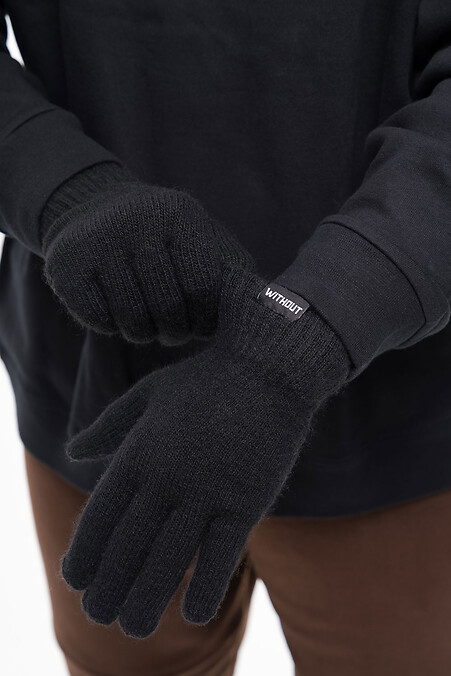 Мужские Теплые Перчатки 26 Black - #8056045