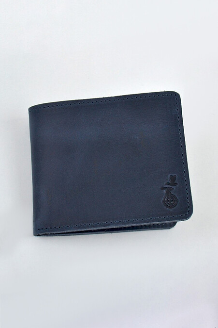 Leather wallet "Crazy". Wallets, Cosmetic bags. Color: blue. #8046048