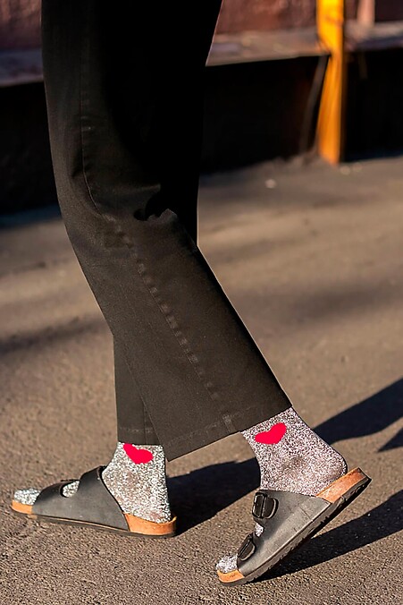 Шкарпетки Love silver. Гольфи, шкарпетки. Колір: сірий. #8041049