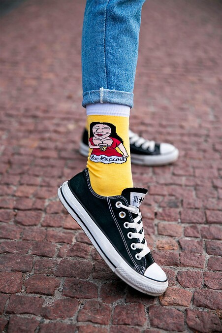 Шкарпетки ВисКарина. Гольфи, шкарпетки. Колір: жовтий. #8041053