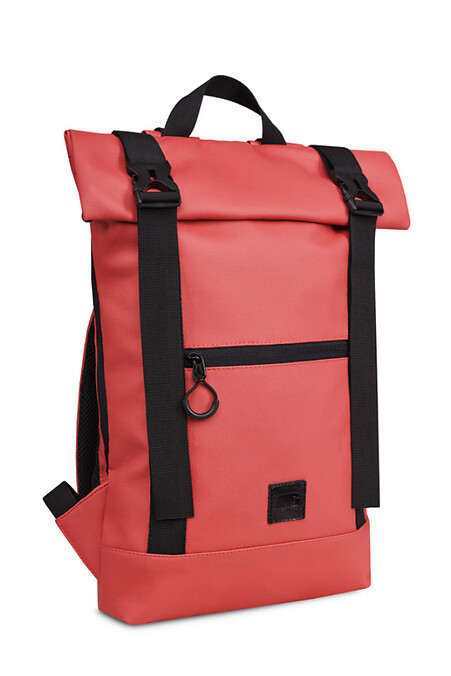 Backpack HOLDER | eco-leather coral 1/21. Backpacks. Color: red. #8011054