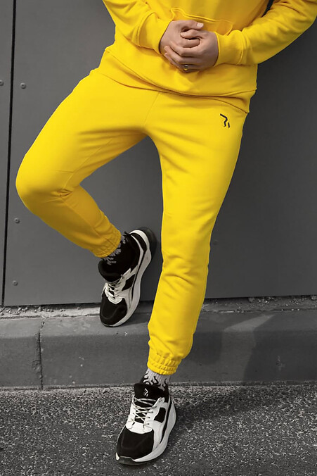 Spodnie dresowe do biegania. Spodnie. Kolor: żółty. #8043055