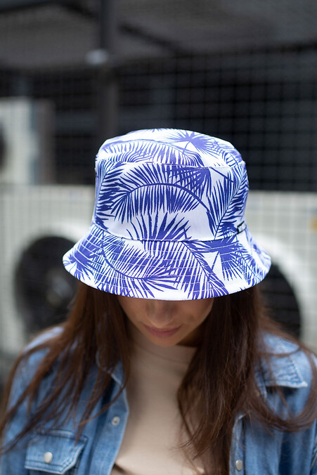 Bucket Hat Without Palm WOMAN. Hats. Color: blue, white. #8048056
