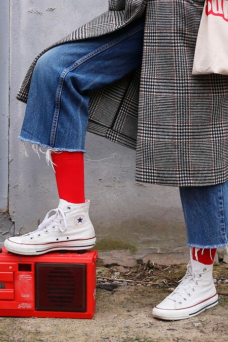 Червоні шкарпетки. Гольфи, шкарпетки. Колір: червоний. #8041057