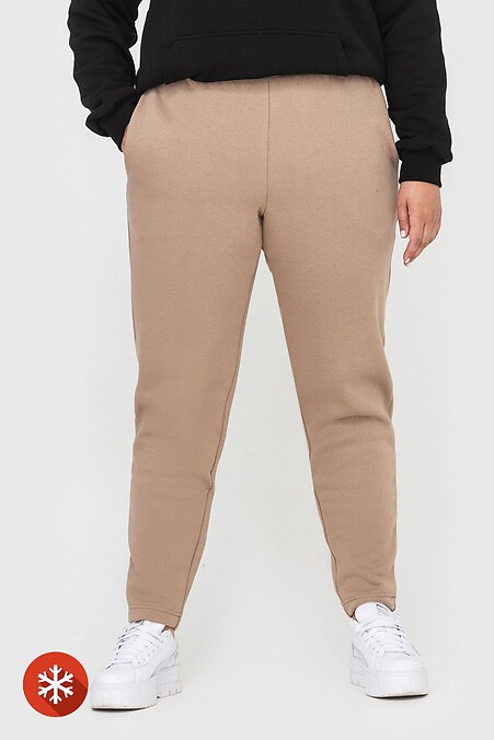 Утепленные брюки MIS. Брюки, штаны. Цвет: бежевый. #3041059