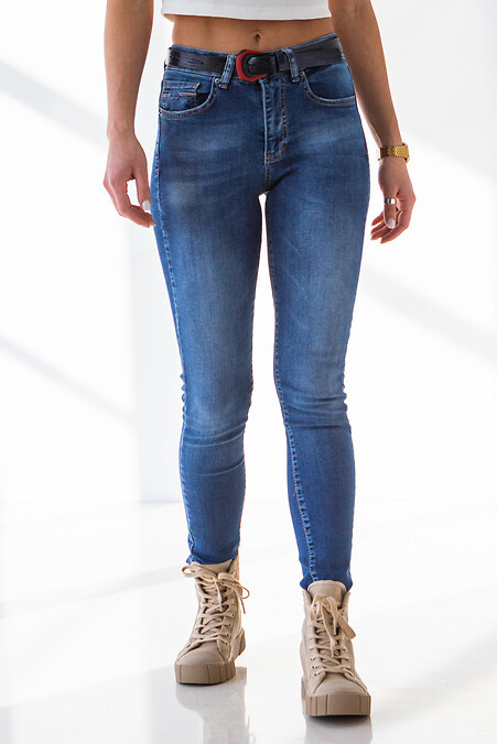 Dżinsy damskie. Spodnie jeansowe. Kolor: niebieski. #4009066