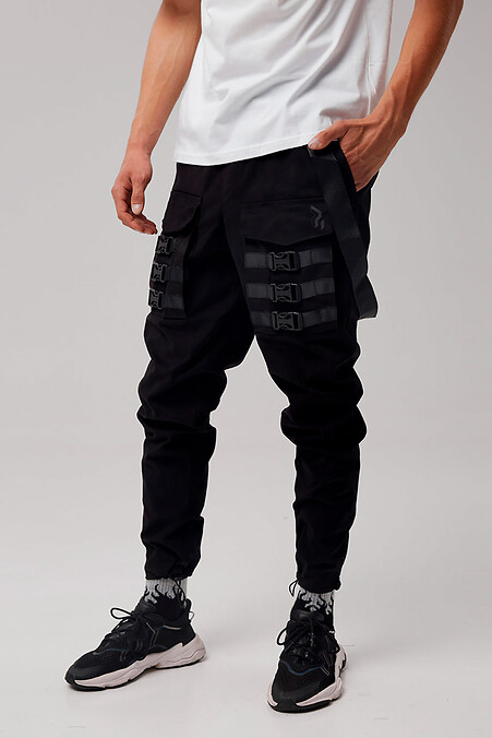 Cargo pants for men Fasten. Trousers, pants. Color: black. #8043075