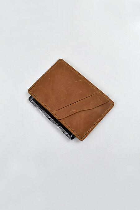 Cardholder #1 leather "Crazy". Cardholders. Color: brown. #8046075
