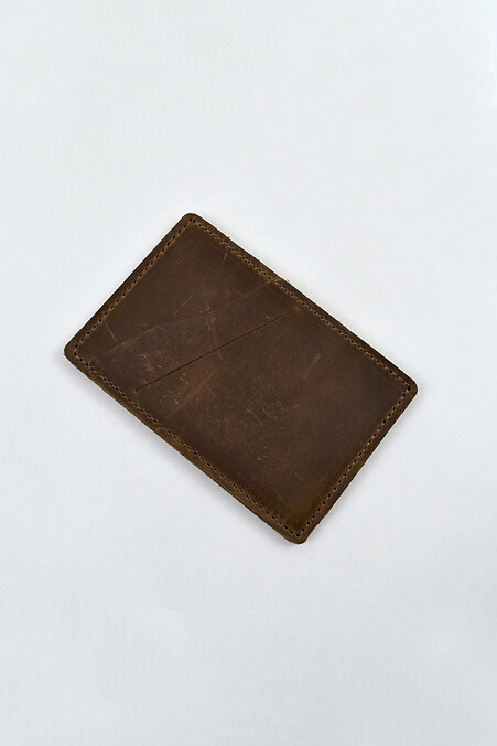 Cardholder #1 leather "Crazy". Cardholders. Color: green. #8046077