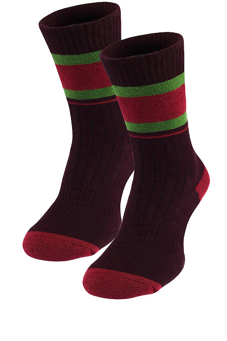 Бордові теплі шкарпетки Vinosi. Гольфи, шкарпетки. Колір: червоний. #2040080