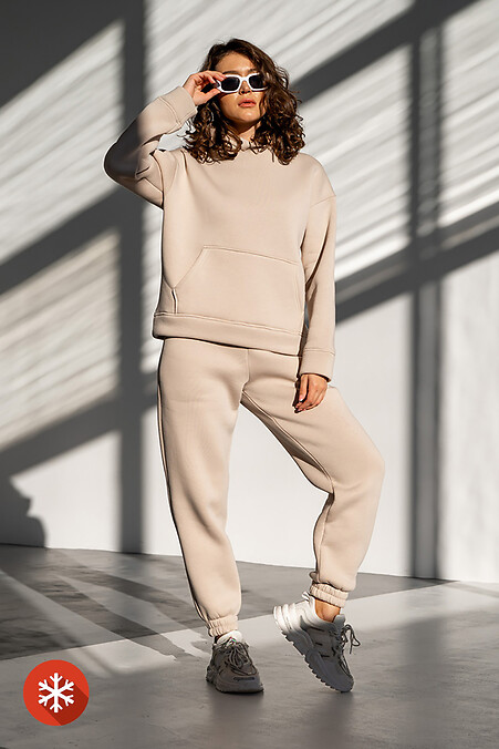 Women's tracksuit OVERSIZE Medium 3 Sand - #8034082