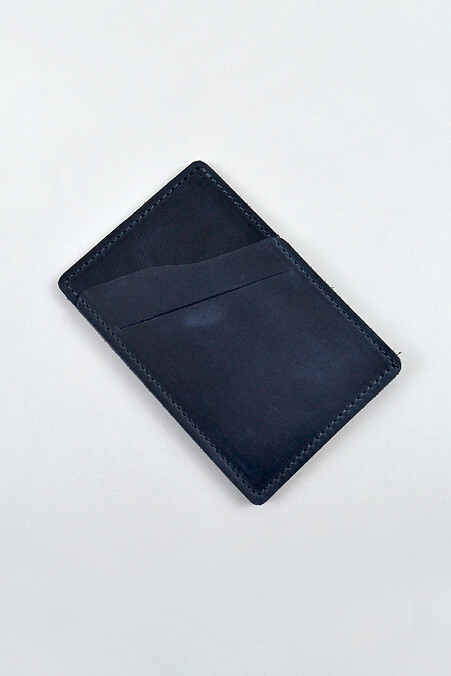 Cardholder #1 leather "Crazy". Cardholders. Color: gray. #8046083