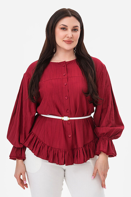 VAILA burgunderrote Bluse - #3044086
