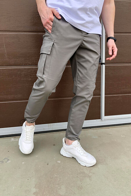 Cargo joggers Clark. Trousers, pants. Color: gray. #8037086