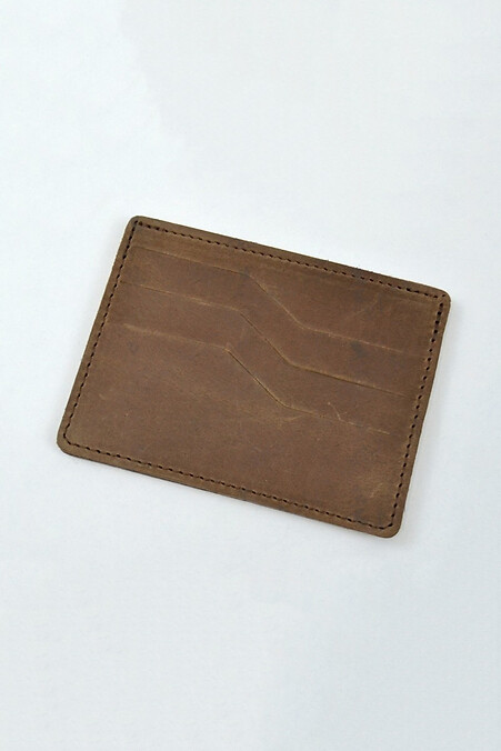 Cardholder #2 leather "Crazy". Cardholders. Color: brown. #8046089