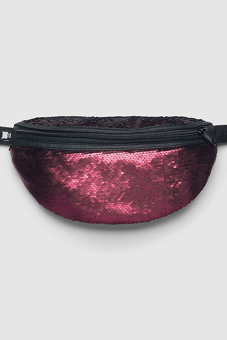 Paettes Red&Black Belt Bag. Belt bags. Color: red, glitter, metallic. #8050090