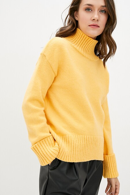 Зимовий жіночий светр. Кофти і светри. Колір: жовтий. #4038094